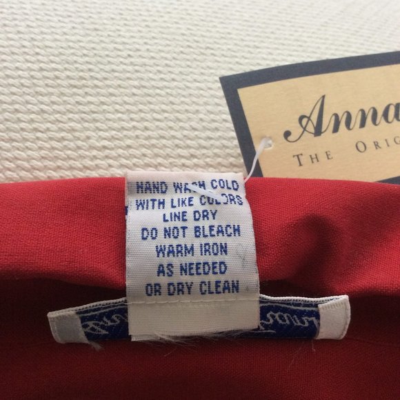 Anna and Frank Vintage Short Sleeve Red Silk Blouse Size M NWT - Picture 5 of 5